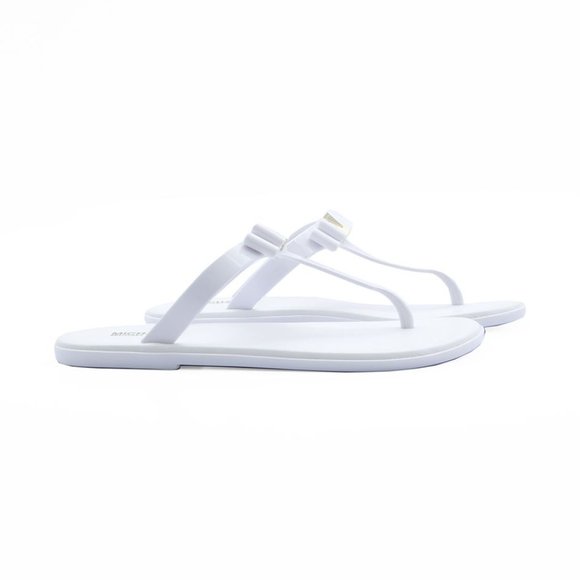 New In Box Michael Kors Jelly Plate White Thong Sandals Slip-Ons Slippers US 9M - Picture 8 of 17